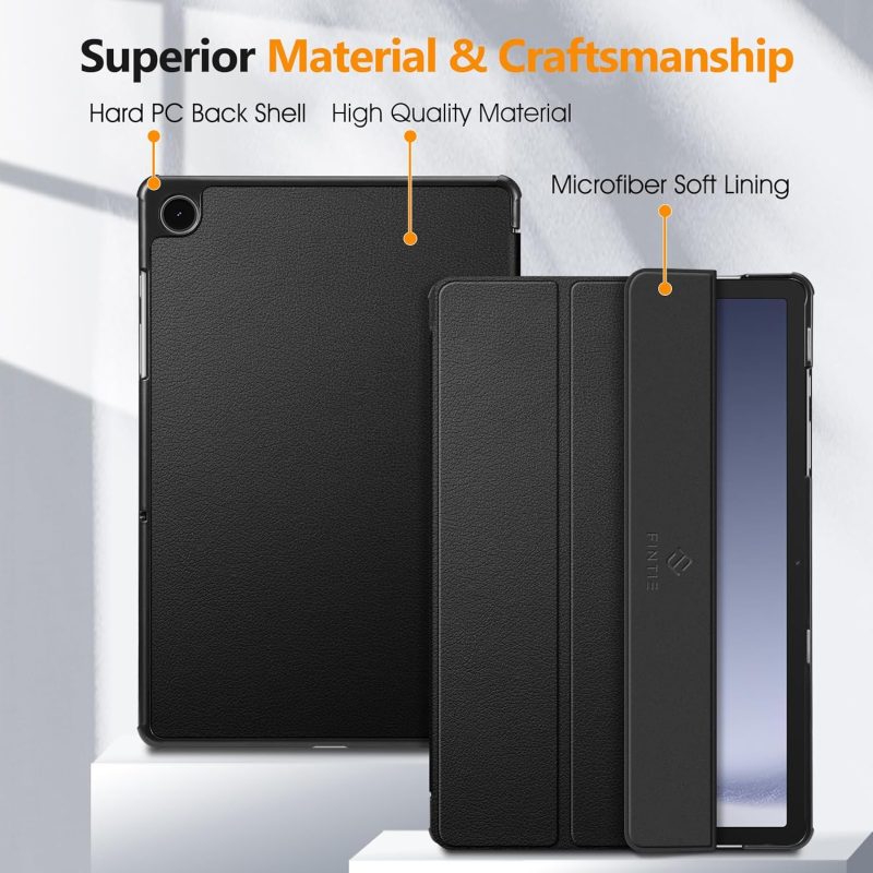2023 Fintie Slim Case for Samsung Galaxy Tab A9 Plus/A9+ 5G 11 Inch 2023 Model (SM-X210/X216/X218) Ultra Thin Lightweight Hard Back Shell Tri-Fold Stand Cover with Auto Wake/Sleep Black - Image 6