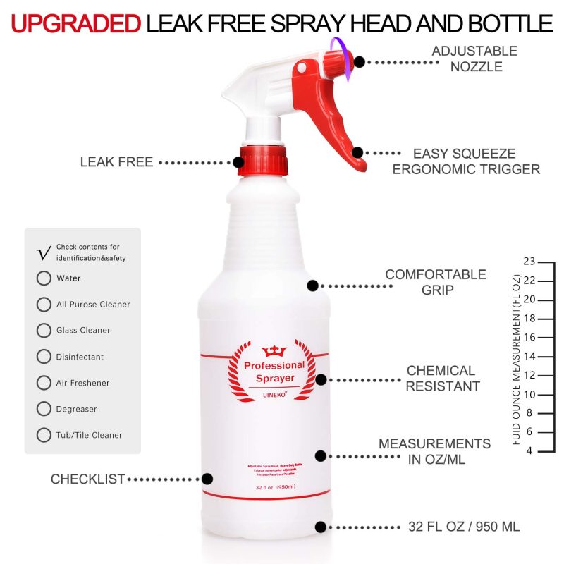 Plastic Spray Bottle 2 Pack - Image 4