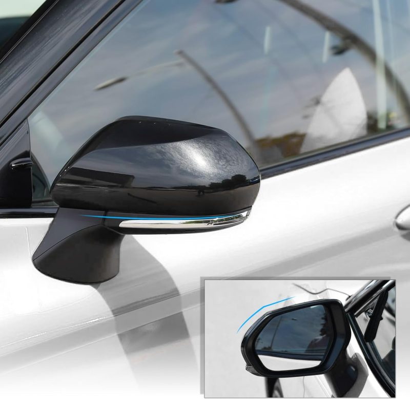 Cke Compatible With Toyota Camry 2025 2024 2023 2022 2021 2020 2019 2018 Accessories Car Exterior Door Side Rearview Mirror Guard Cover Trim Caps -Glossy Black - Image 6