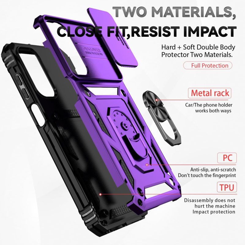 A15 Hybrid Protective Case for Galaxy A15 5G - Purple - Image 4