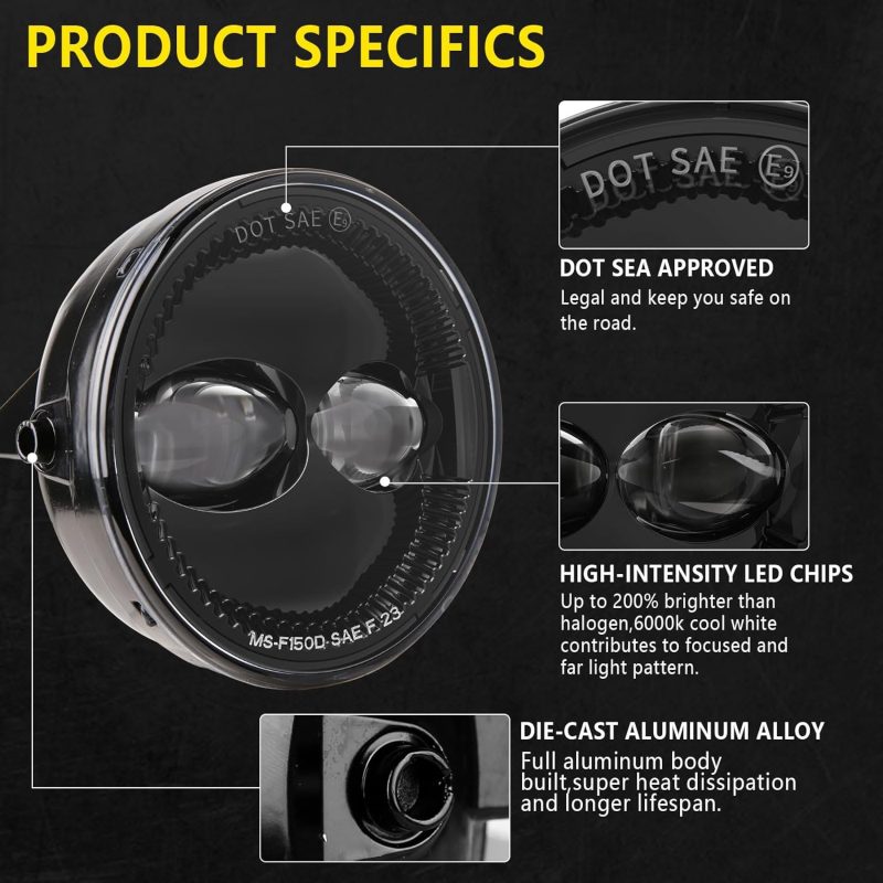 Led Fog Lights Bumper Driving Lamps Assembly Replacement For Ford F150 2006 2007 2008 2009 2010 2011 2012 2013 2014 F150 - Image 2