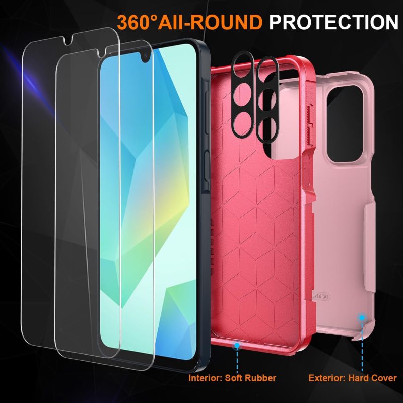 A16 Hybrid Protective Case for Galaxy A16 5G - Pink - Image 2