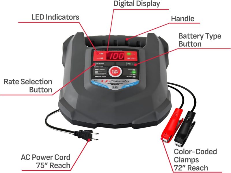 Schumacher Electric 15A Car Battery Charger And Maintainer - Image 6