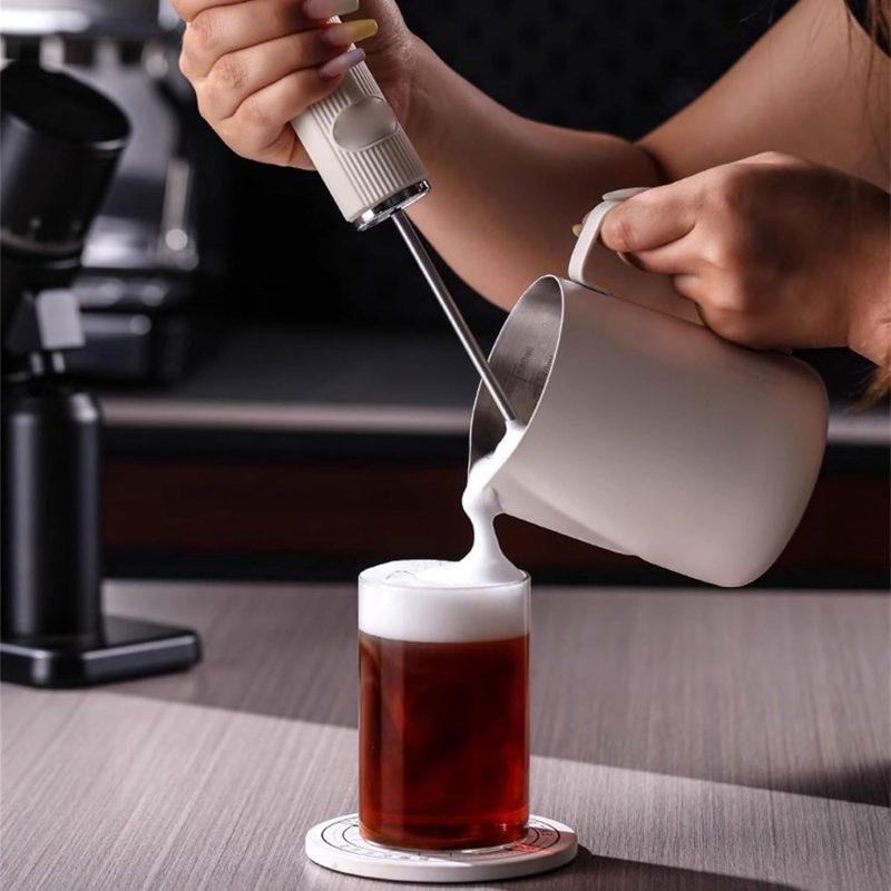 Rechargeable Handheld Electric Milk Frother For Coffee Hot Chocolate Whisking Whipping Kitchen Whisks - Image 3