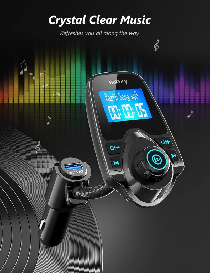 Nulaxy Car Bluetooth Fm Transmitter [2024 Upgraded] - Image 5