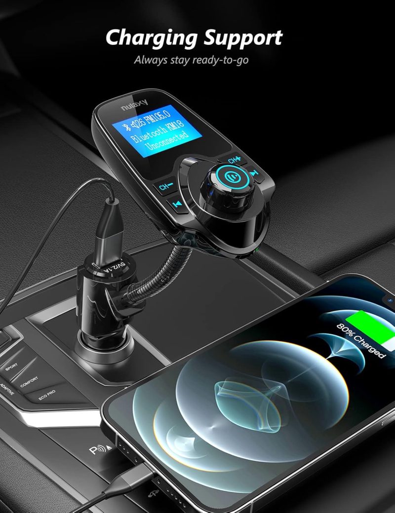 Nulaxy Car Bluetooth Fm Transmitter [2024 Upgraded] - Image 6
