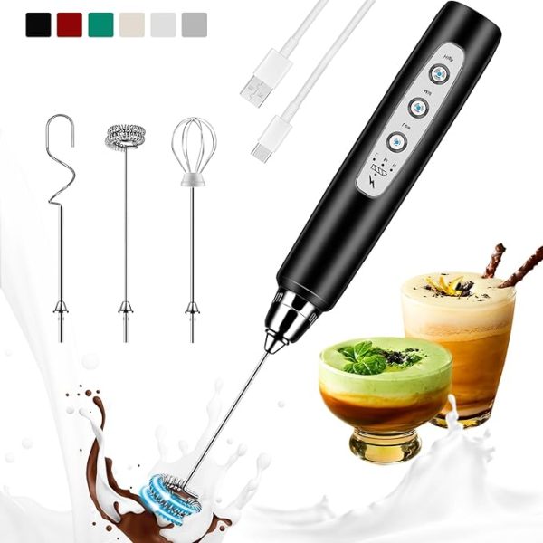 Milk Frother Handheld Rechargeable
