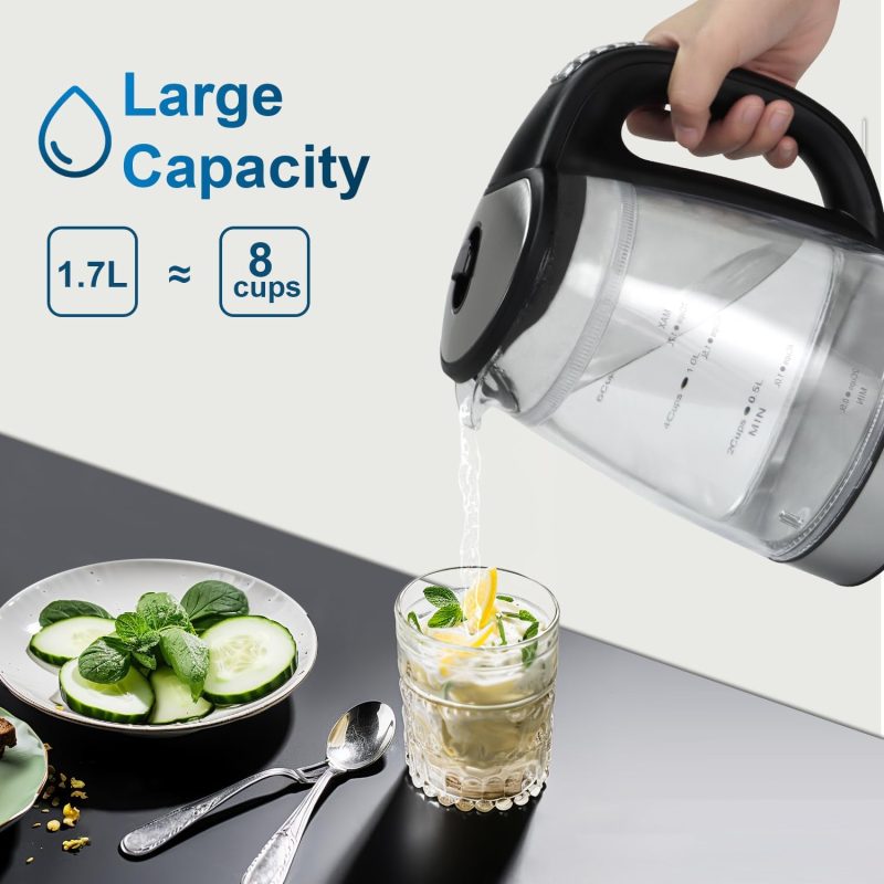 1500W Electric Kettle With Temperature Control - 6-Temp Presets For Tea/Coffee - Image 5