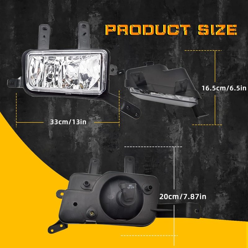 Fog Lights Fit For 2015-2020 Chevy Suburban/Tahoe 2015-2020 Gmc Yukon Xl Front Bumper Lamp - Image 5