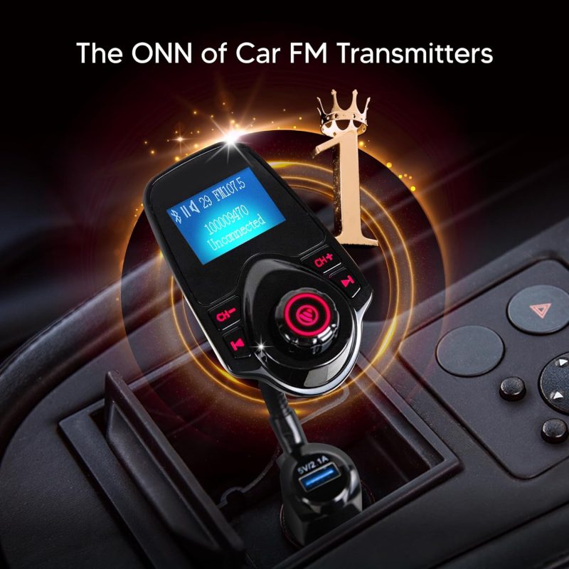 Onn Upgraded 2025 Car Bluetooth Fm Transmitter – 1.44 - Image 3