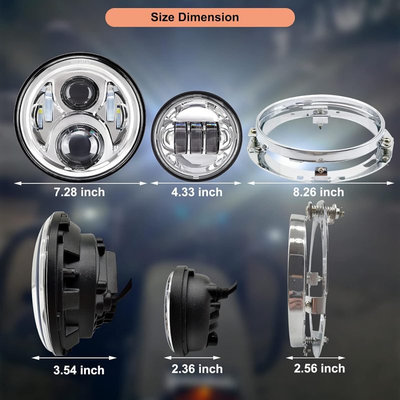 7 Inch Motorcycle Led Headlight 4.5 - Image 6