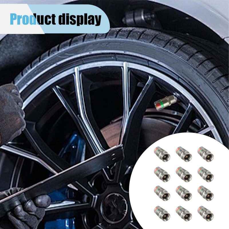 12Pcs Car Tire Pressure Monitor Valve Stem Caps - Image 5