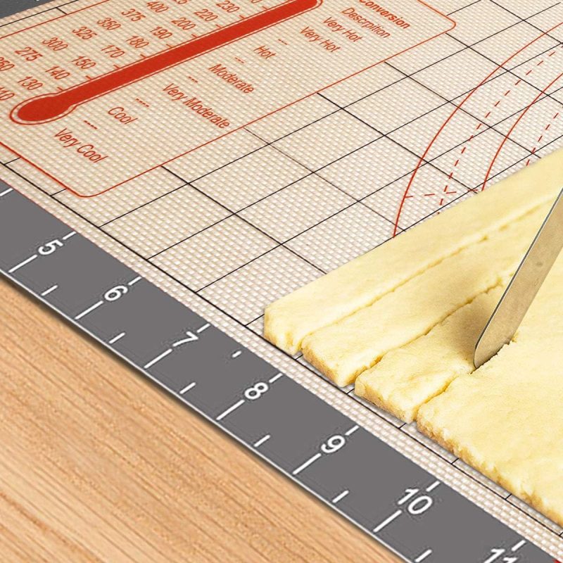 Silicone Pastry Baking Mat Non Stick-Large Rolling Dough With Measurements-Non Slip Pizza - Image 2