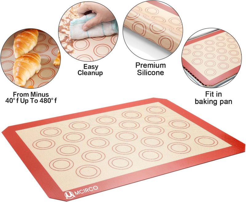 Stainless Steel Baking Sheet Tray Cooling Rack With Silicone Baking Mat Set - Image 5