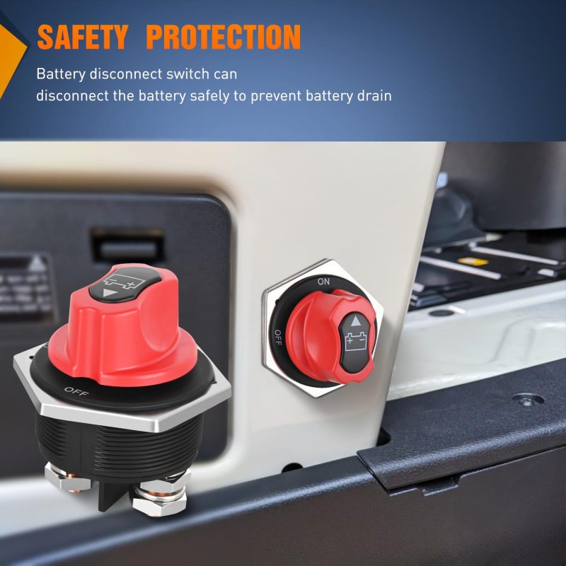 Nilight Battery Disconnect Switch 300A Master Disconnect Isolator 12V-48V On Off Power Cutoff Switch Waterproof Heavy Duty For Marine Boat Car Rv Atv Utv Yacht - Image 3