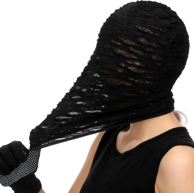 GENERIC Halloween Full Face Mask Masquerade Party Stretchy Hood Mesh Unisex Cosplay Mask with Punk Style - Image 5