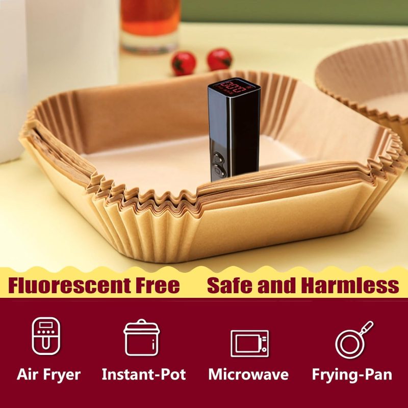 225Pcs Air Fryer Disposable Paper Liners For Ninja Dz201/Dz401/Dz550/Sl401 Dual Airfryer - Image 4