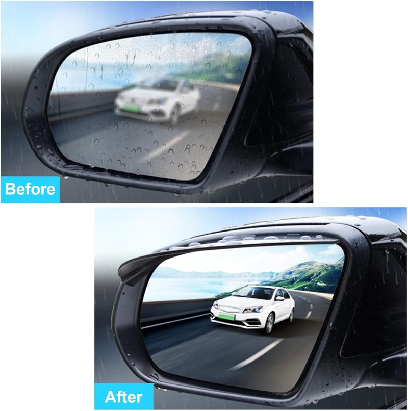 2 Pcs Carbon Fiber Automotive Rear View Side Mirror Rain Eyebrow - Image 4