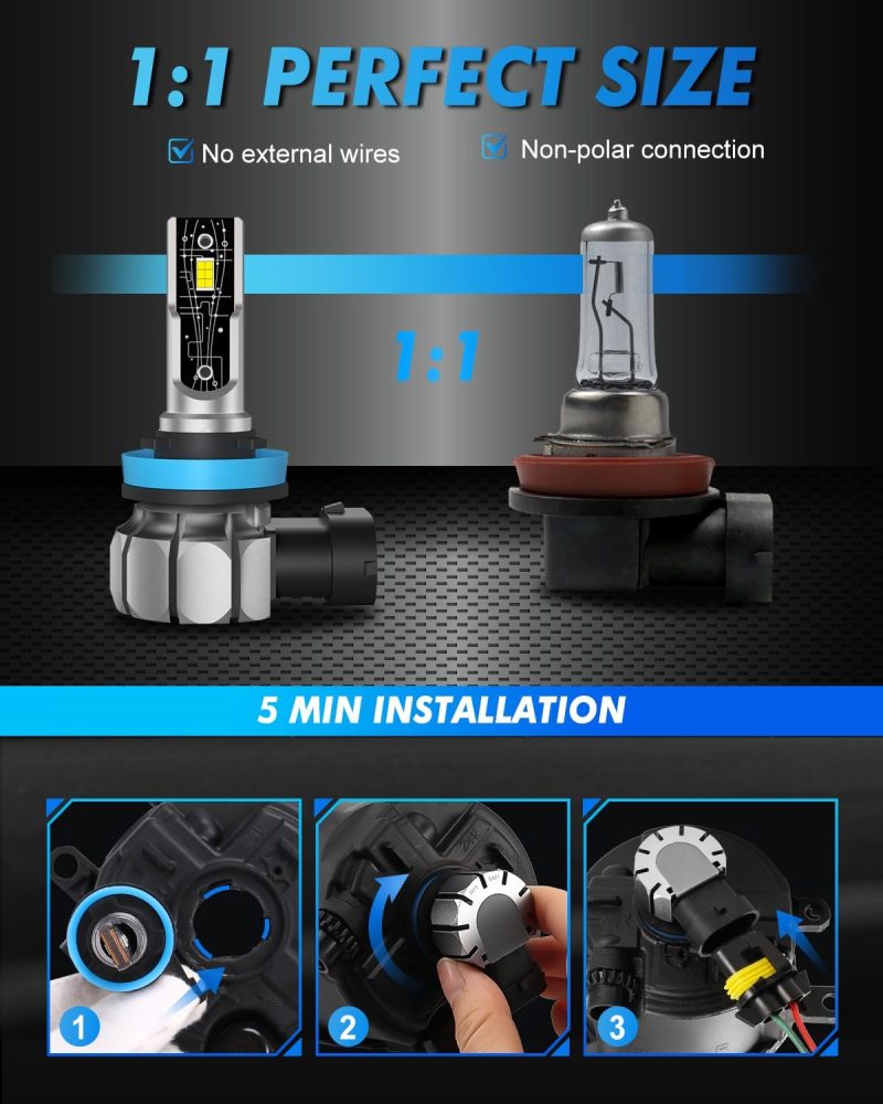H11/H8/H16 Led Driving Fog Light Bulbs - Image 2