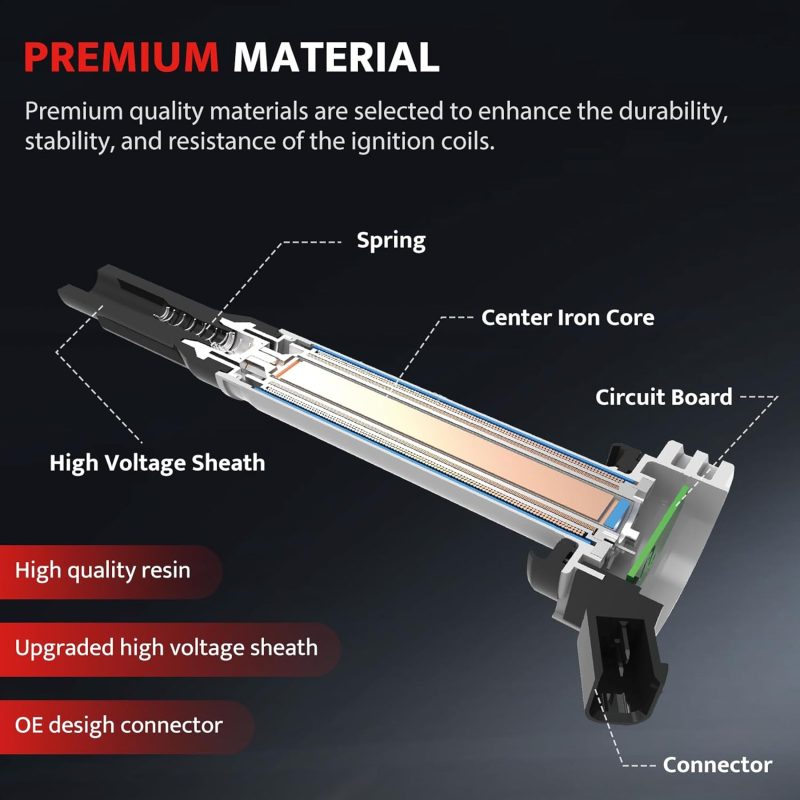 Ignition Coil Pack Spark Plugs Combo Fit For 2.0 2.3 Ford Escape Focus Transit Connect 2004 2005 2006 2007 2008 2009 2010 2011 - Image 4