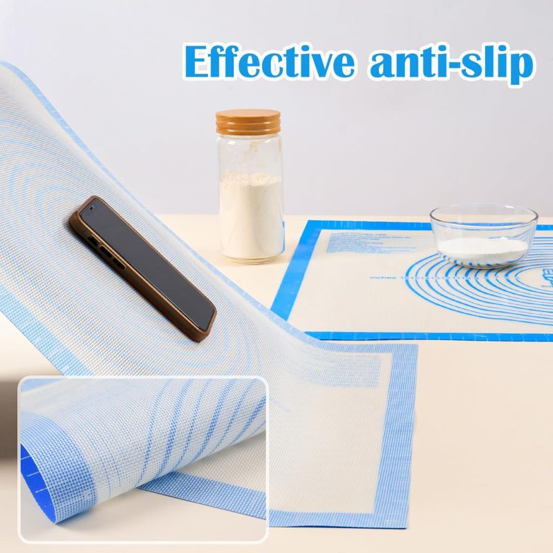 Nonstick Silicone Pastry Mat Extra Large With Measurements 28''By 20'' For Silicone Baking Mat - Image 4