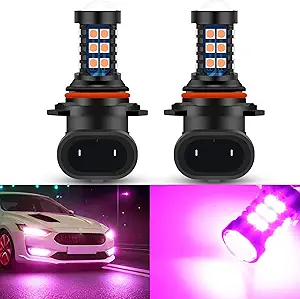 9005 9006 Hb3 Hb4 Led Bulbs Pink Purple H10 Xtreme Super Bright Fog Light Or Daytime Running Driving Lights (Drl Lamps) High Power 3030Smd