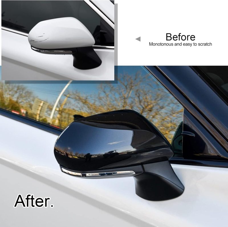 Cke Compatible With Toyota Camry 2025 2024 2023 2022 2021 2020 2019 2018 Accessories Car Exterior Door Side Rearview Mirror Guard Cover Trim Caps -Glossy Black - Image 5