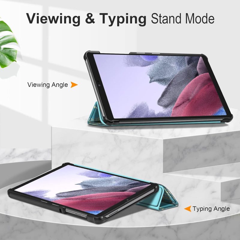 2021 Fintie Slim Case for Samsung Galaxy Tab A7 Lite 8.7 Inch 2021 Model (SM-T220/T225/T227) Ultra Thin Lightweight Hard Back Shell Tri-Fold Stand Cover Blossom - Image 3