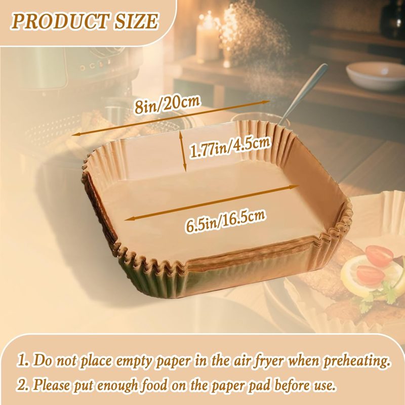 Square Air Fryer Liners Disposable - Image 2