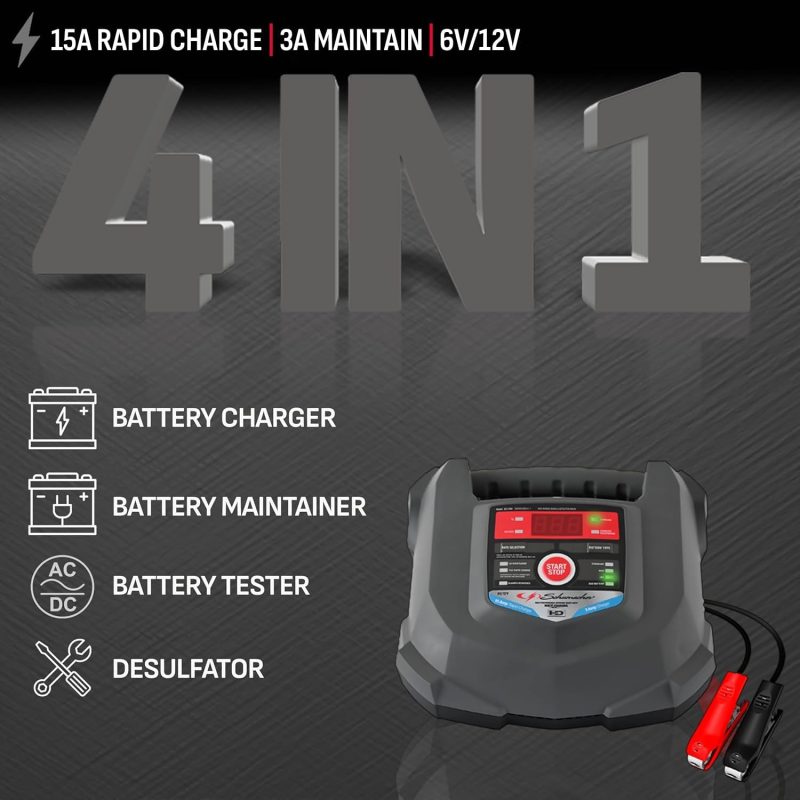 Schumacher Electric 15A Car Battery Charger And Maintainer - Image 2