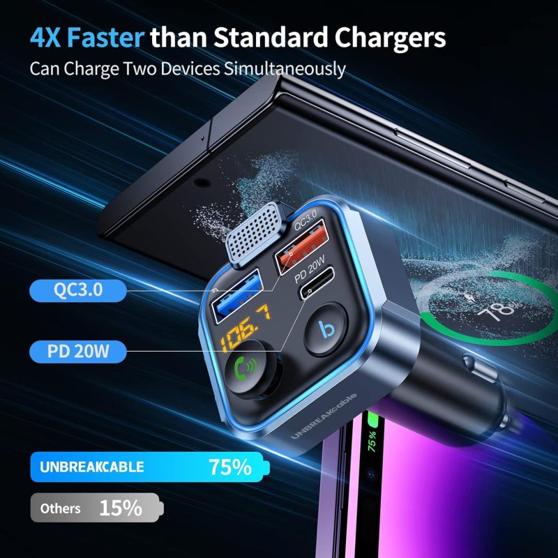 Unbreakcable Bluetooth 5.3 Fm Transmitter For Car - Image 3