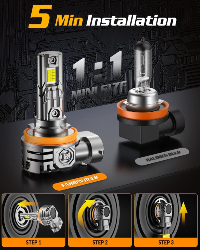Fahren H11 9005 Led Bulbs Combo - Image 4