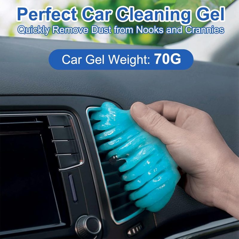 Car Interior Duster Detailing Brush Set Cleaning Gel Kit - Image 3