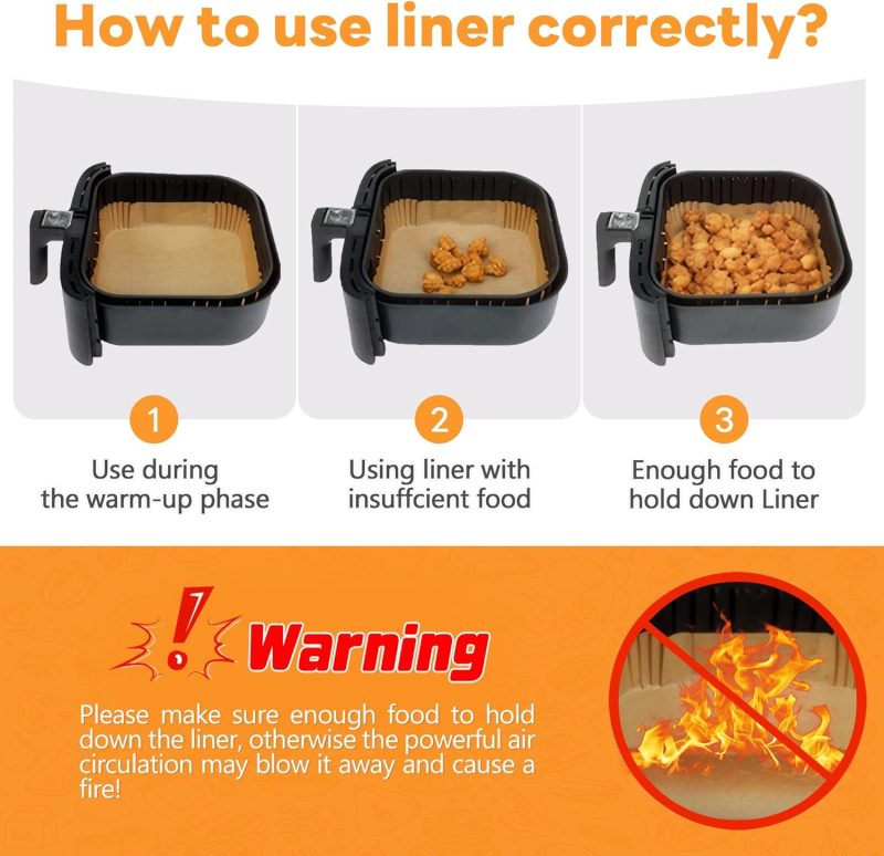 Small Air Fryer Liners Disposable 2 Qt For Cosori 2.1 Qt Air Fryer - Image 6