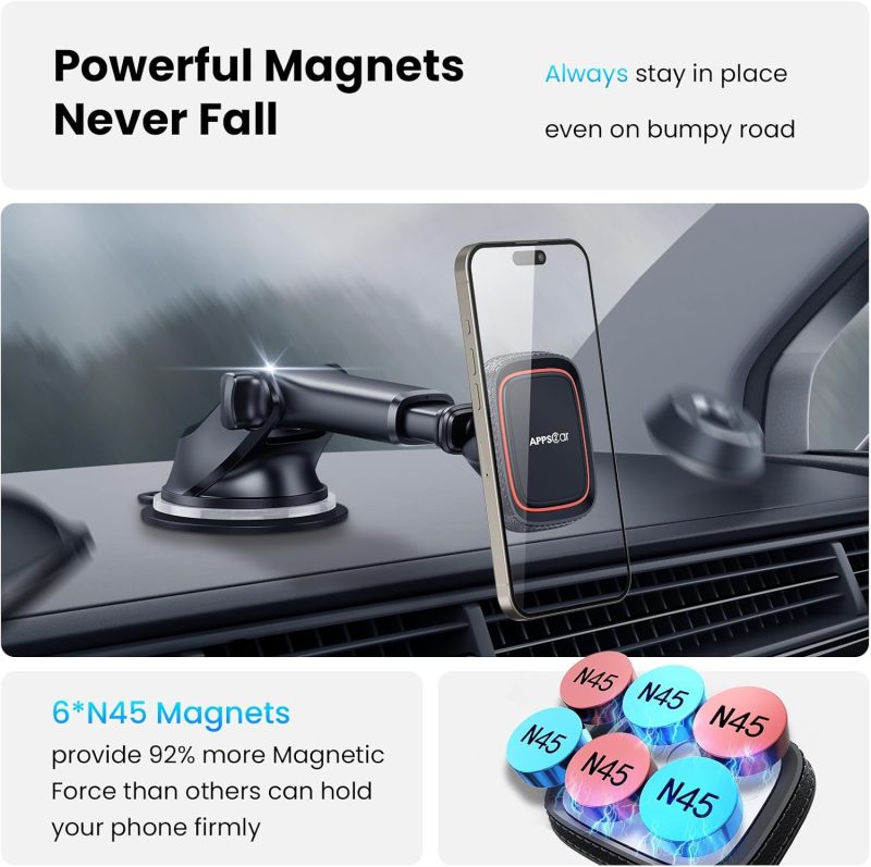 Apps2Car Magnetic Phone Mount For Car - Image 3