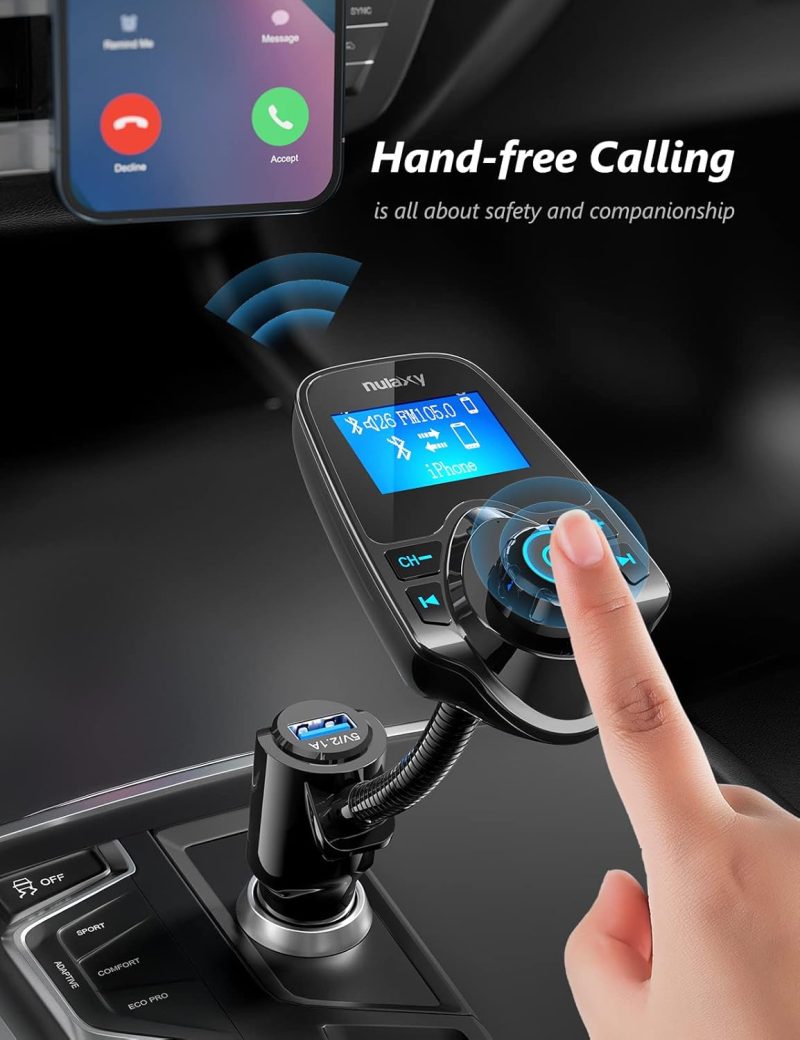 Nulaxy Car Bluetooth Fm Transmitter [2024 Upgraded] - Image 4