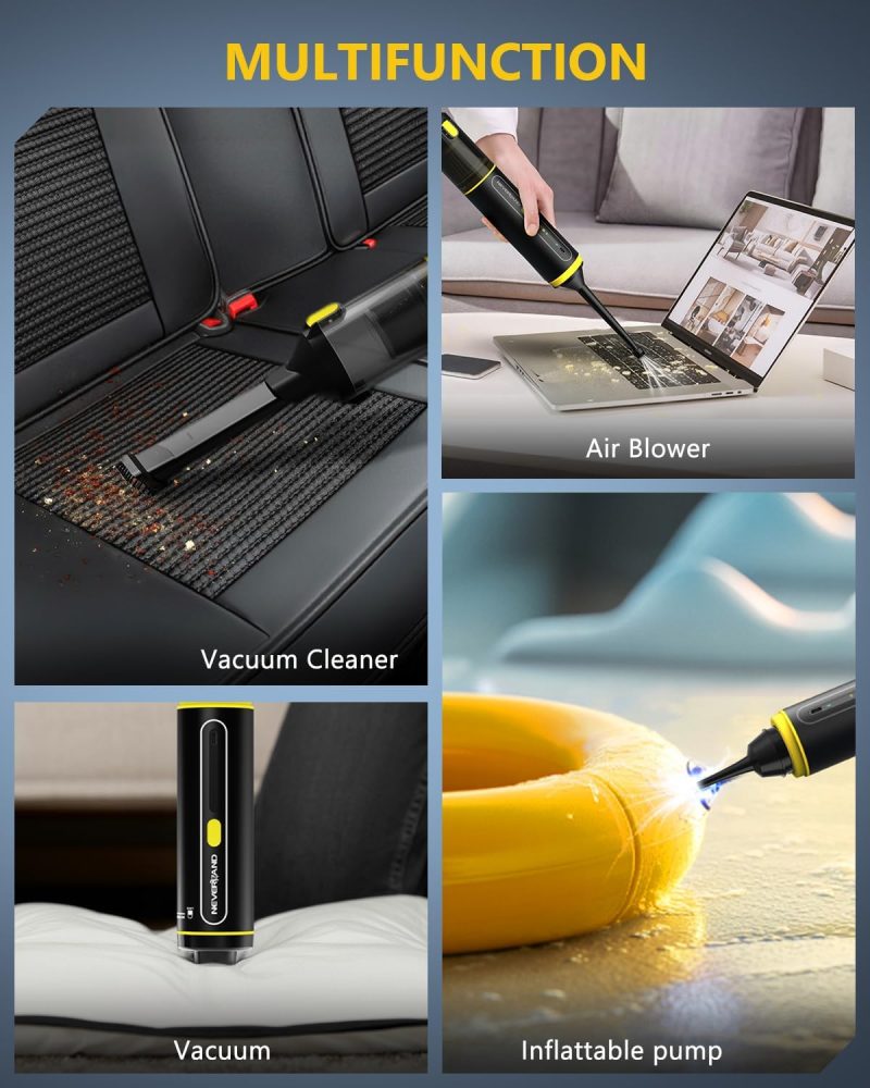 Neverland Car Vacuum - 20000Pa Powerful Suction Mini Vacuum Cleaner Blowing & Inflating 4-In-1 Portable Vacuum Cordless For Car - Image 5