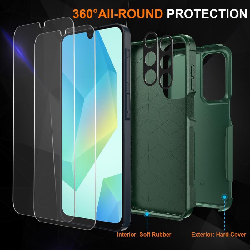 A16 Hybrid Protective Case for Galaxy A16 5G - Green - Image 2