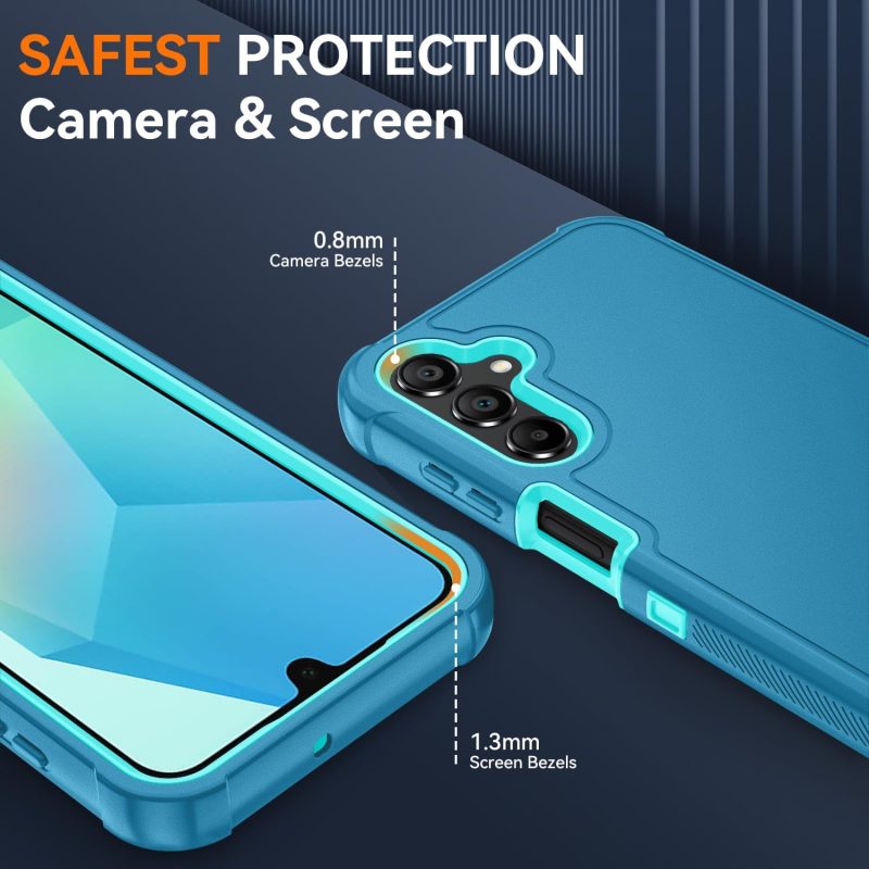 A16 Hybrid Protective Case for Galaxy A16 5G - Bluish Blue/Green - Image 6