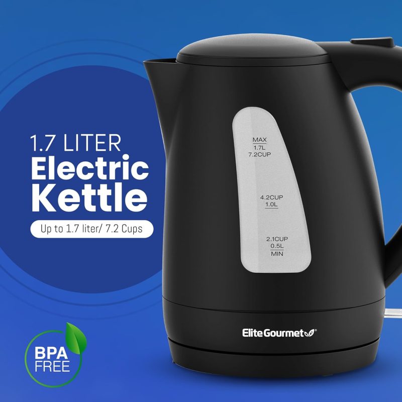 Elite Gourmet Ekt8690 1.7L Electric Tea Kettle 1500W Hot Water Heater Boiler Bpa-Free - Image 2