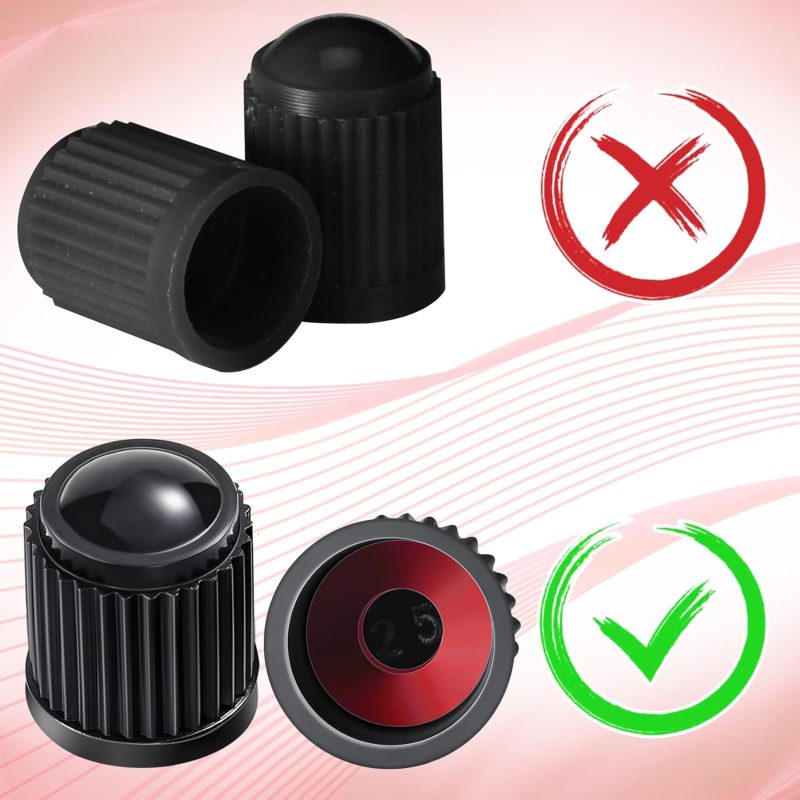 Outus 20 Pcs Tire Valve Stem Caps Car Tire Caps Plastic Universal Black Valve Stem Covers For Bike Bicycle Cars Suv Trucks Motorcycles (Black) - Image 4