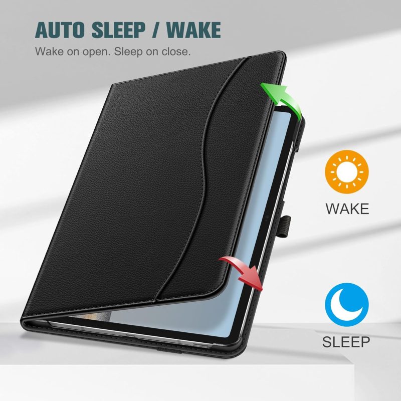 S10 Fintie Case for Samsung Galaxy Tab S10 Lite/ S10 FE/ S9 FE 5G 10.9 Inch/Tab S9 11 Inch with S Pen Holder Multi-Angle Viewing Protective Cover with Pocket Auto Sleep/Wake Black - Image 4
