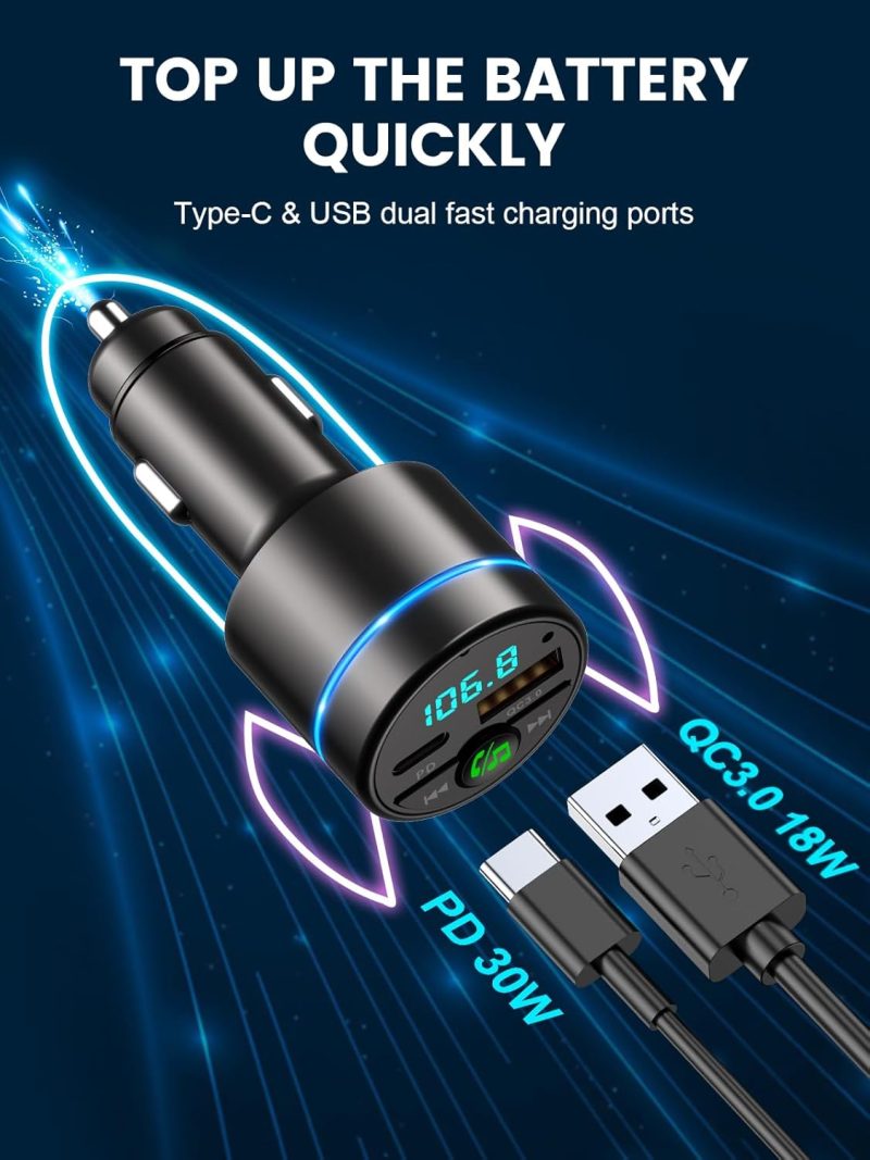 Fm Transmitter For Car Bluetooth 5.3 - Image 3
