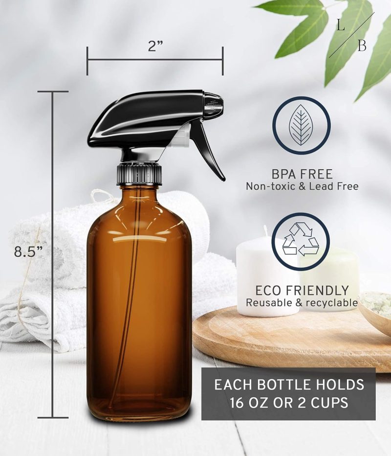 Liba Amber Glass Spray Bottles 2 Pack - Image 6
