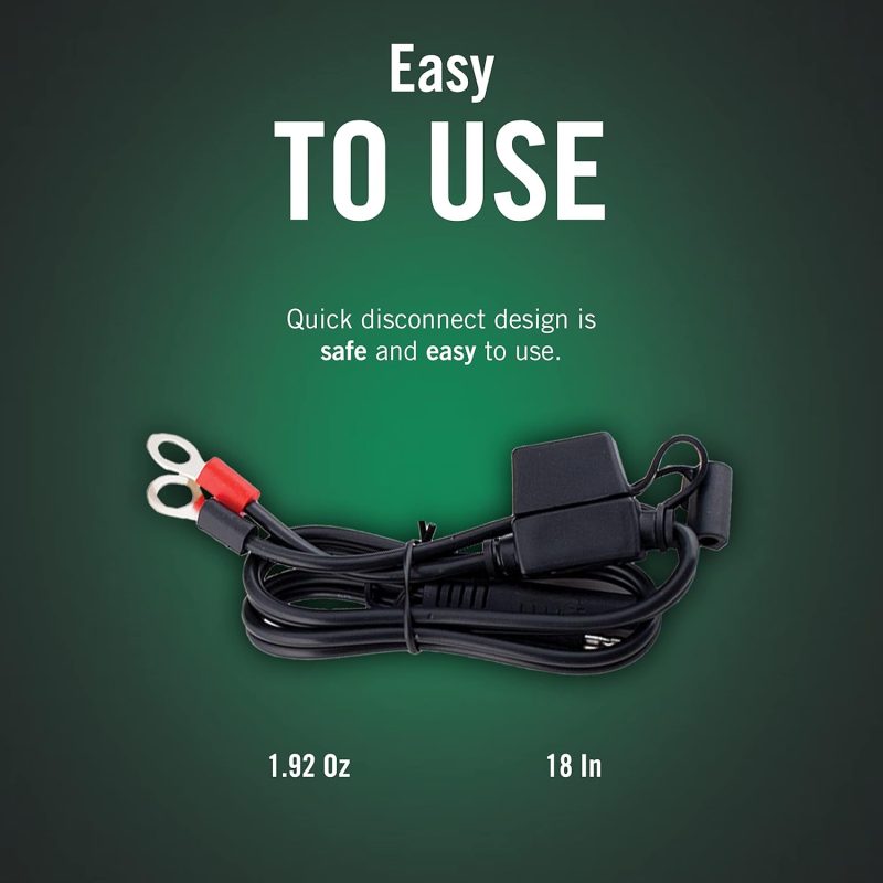 Battery Tender Ring Terminal Harness Accessory Cable - 18 Inch Cord Adapter With Sae Quick Disconnect - Easy Quick Convenient For Motorcycles - Image 3