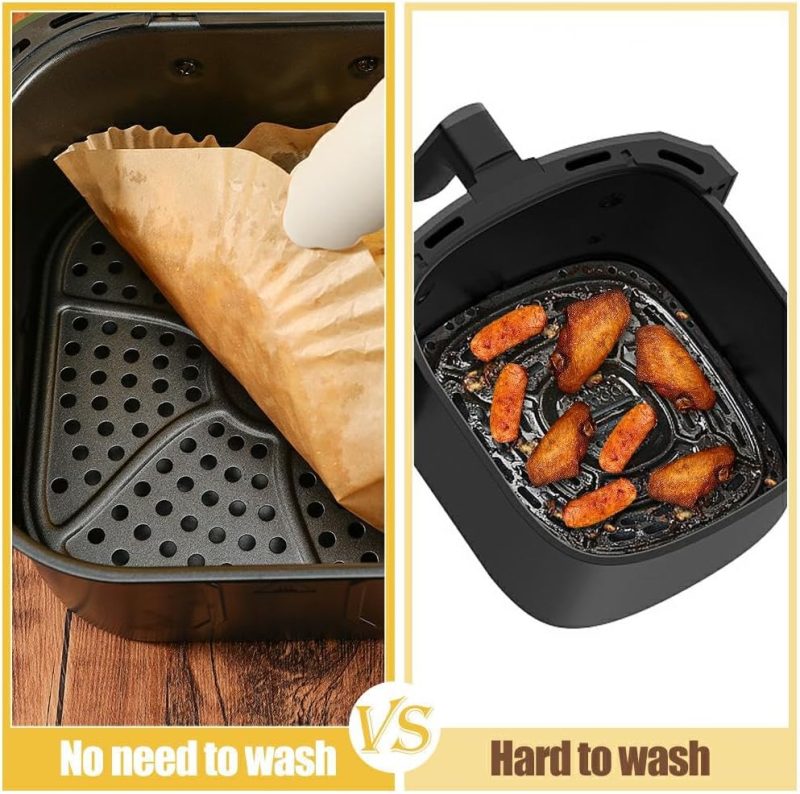 7.5 Inch Air Fryer Parchment Paper Liners Square - Image 3