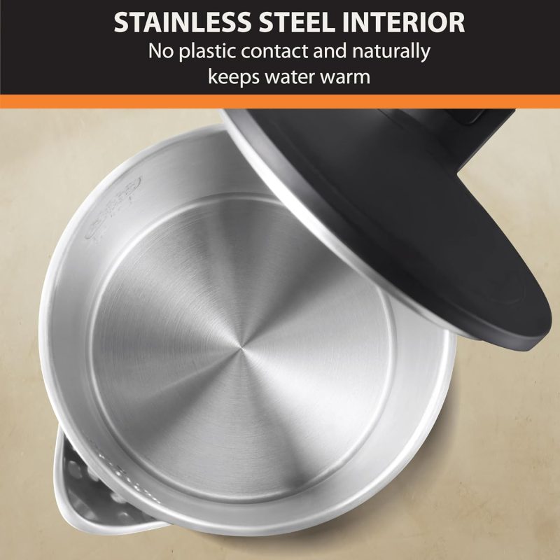 Krups 1.5L Electric Kettle Stainless Steel Cool Touch Interior - Image 4