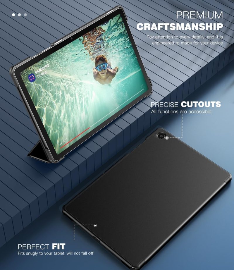 2023 TiMOVO Case for Samsung Galaxy Tab A9+/A9 Plus 11 Inch 2023 Slim Lightweight Stand Hard Back Shell Protective Cover for Galaxy Tab A9+ Tablet SM-X210/X216/X218 Auto Wake/Sleep Black - Image 3
