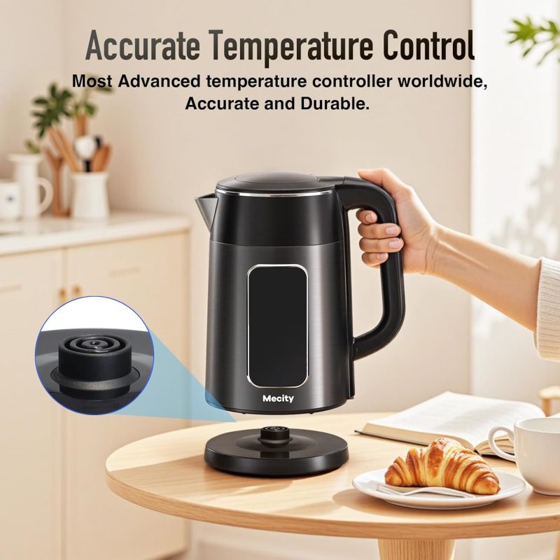 Mecity Electric Kettle 1.7L Touch Screen Temperature Control Water Boiler - Image 6