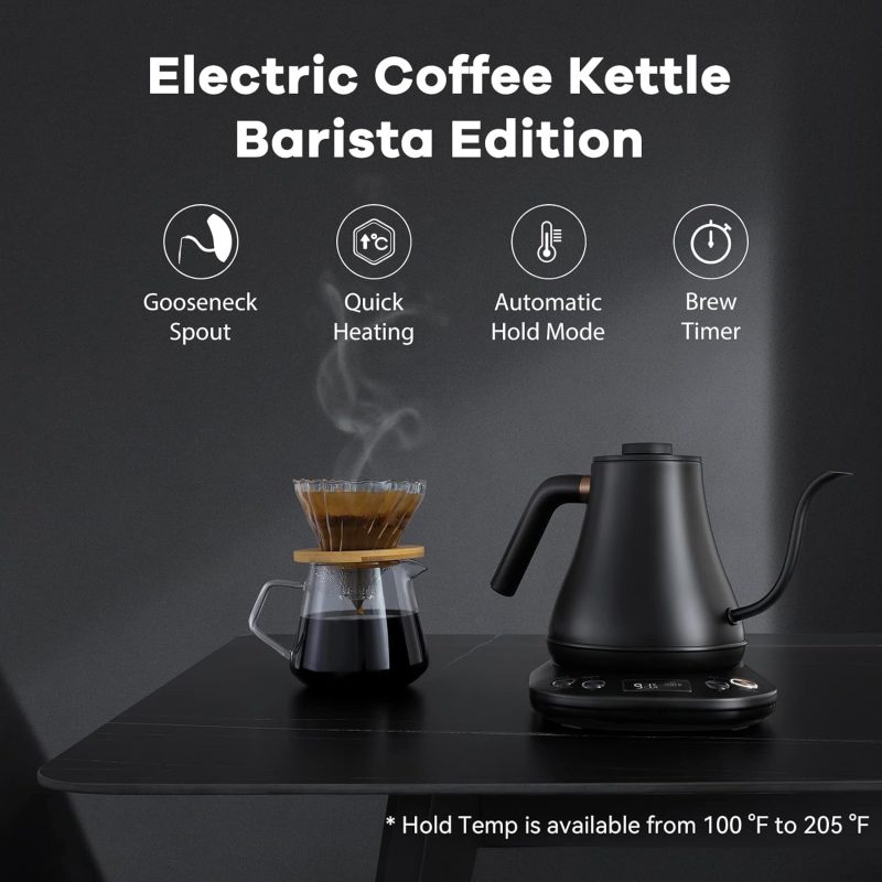 Mecity Electric Kettle Gooseneck Pour Over Kettle ±1℉ Temperature Control Quick Heating Water Boiler For Coffee & Tea & Formula Auto Shut Off Tea Kettle 1200 Watt - Image 2